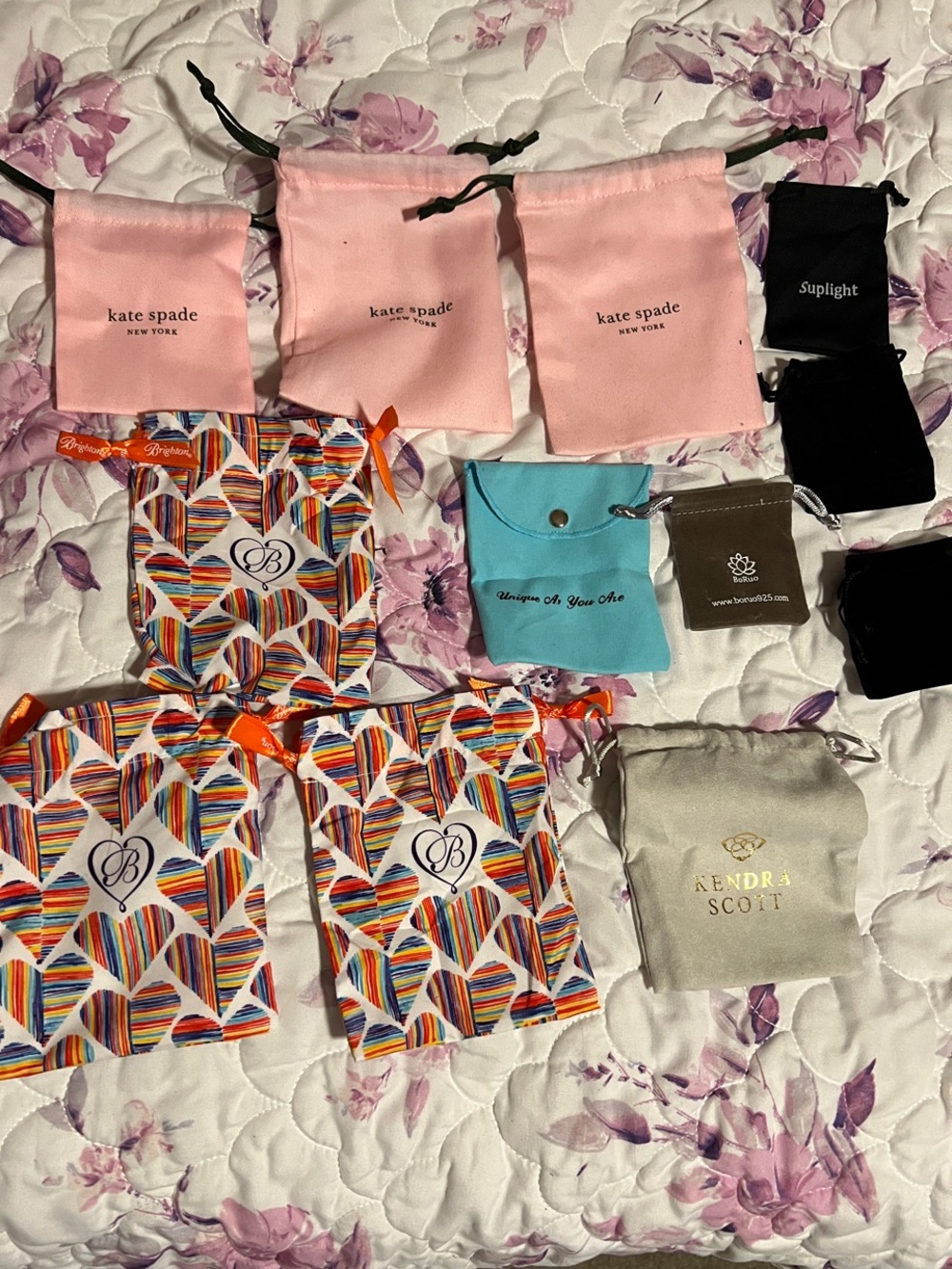 kate spade Pink Jewelry Pouch; Kendra Scott; brighton Accessory Bags